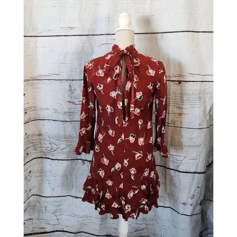Rebecca Taylor Ikat Paintbrush Silk Dress Size 0 - Picture 5 of 8